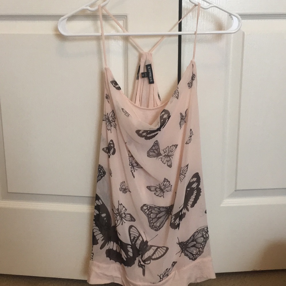 EXPRESS razor back top with cotton under shirt